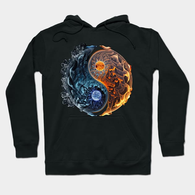 Ice and Fire Energy Hoodie by aicharactersart